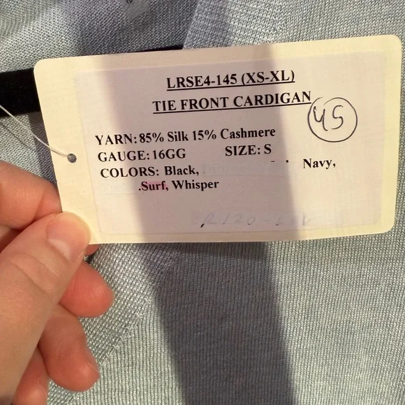 Kinross Tie Front Cardigan- Cashmere & Silk - Small- was $300- NWT - Picture 4 of 8